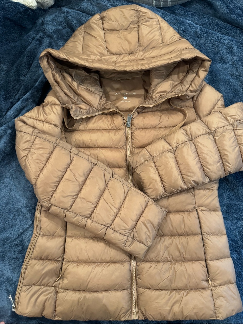 ANTONIO MELANI Hooded Puffer Jacket - Taupe